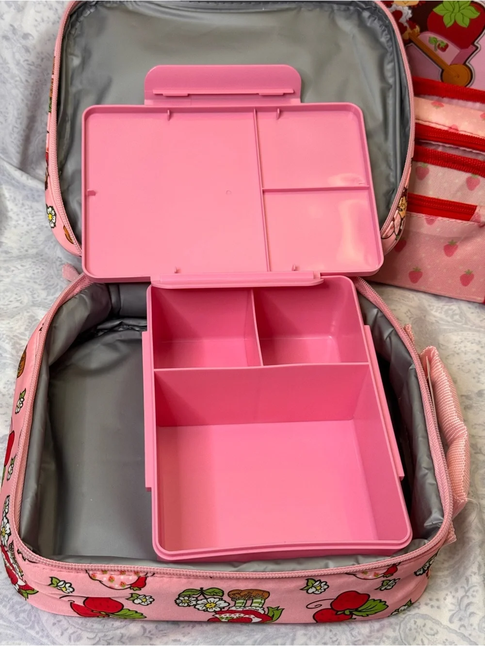 Strawberry Shortcake Backpack, Lunch bag, bento box, supply case, 30 oz bottle
